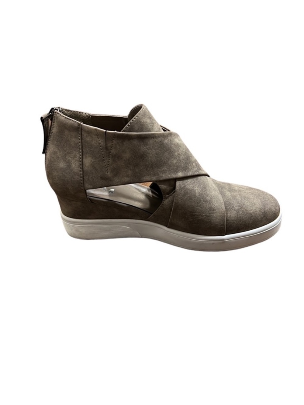 JG Cut Out Ankle Crisscross Wedge Slip on Sneakers Size 8.5